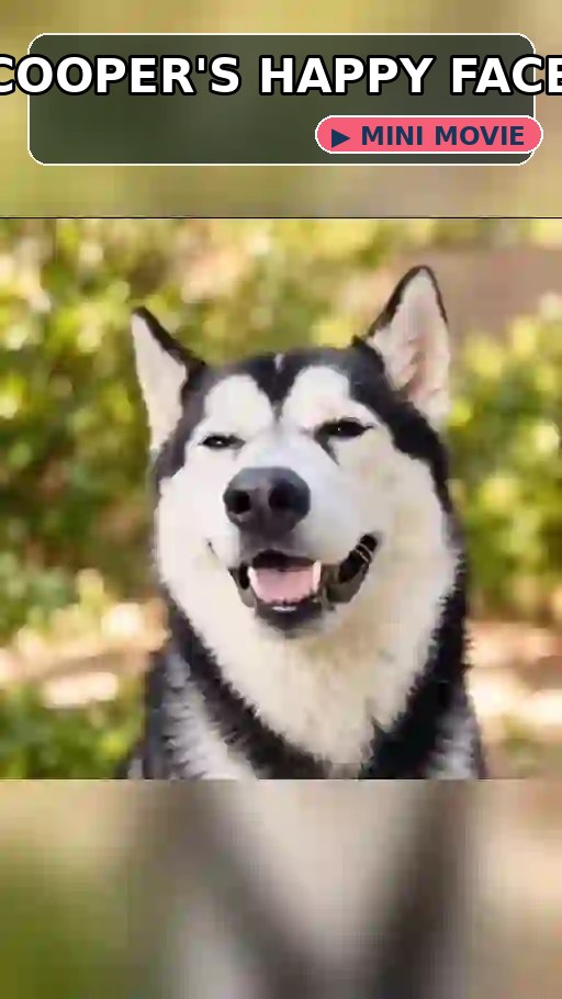 Cooper smiling in the Happy Face mini movie