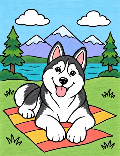 Colored preview of Bold & Easy coloring page